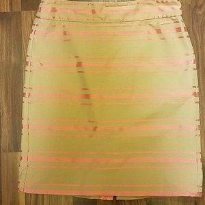 Tan and pink shimmer skirt